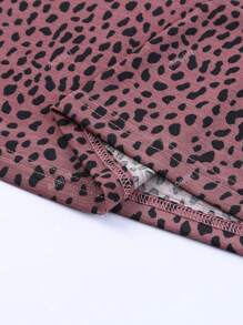 Acelitt T-shirt Décontracté À Manches Courtes Imprimé Tout Autour Avec Col Rond