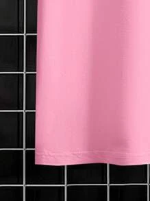 Manfinity Homme Men's Letter Printed Short Sleeve T-Shirt - Pink - View 4