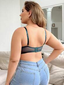 Women's Plus Size Bra With Underwire And Spaghetti Straps, Lingerie - Multicolor - View 2
