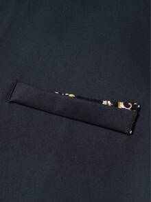 Camisa De Manga Corta Con Estampado De Patchwork Para Hombre - Azul Marino - Ver 6