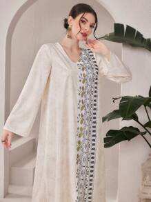 Al Najma 印花拼接連衣裙 - 彩色 - 查看 3