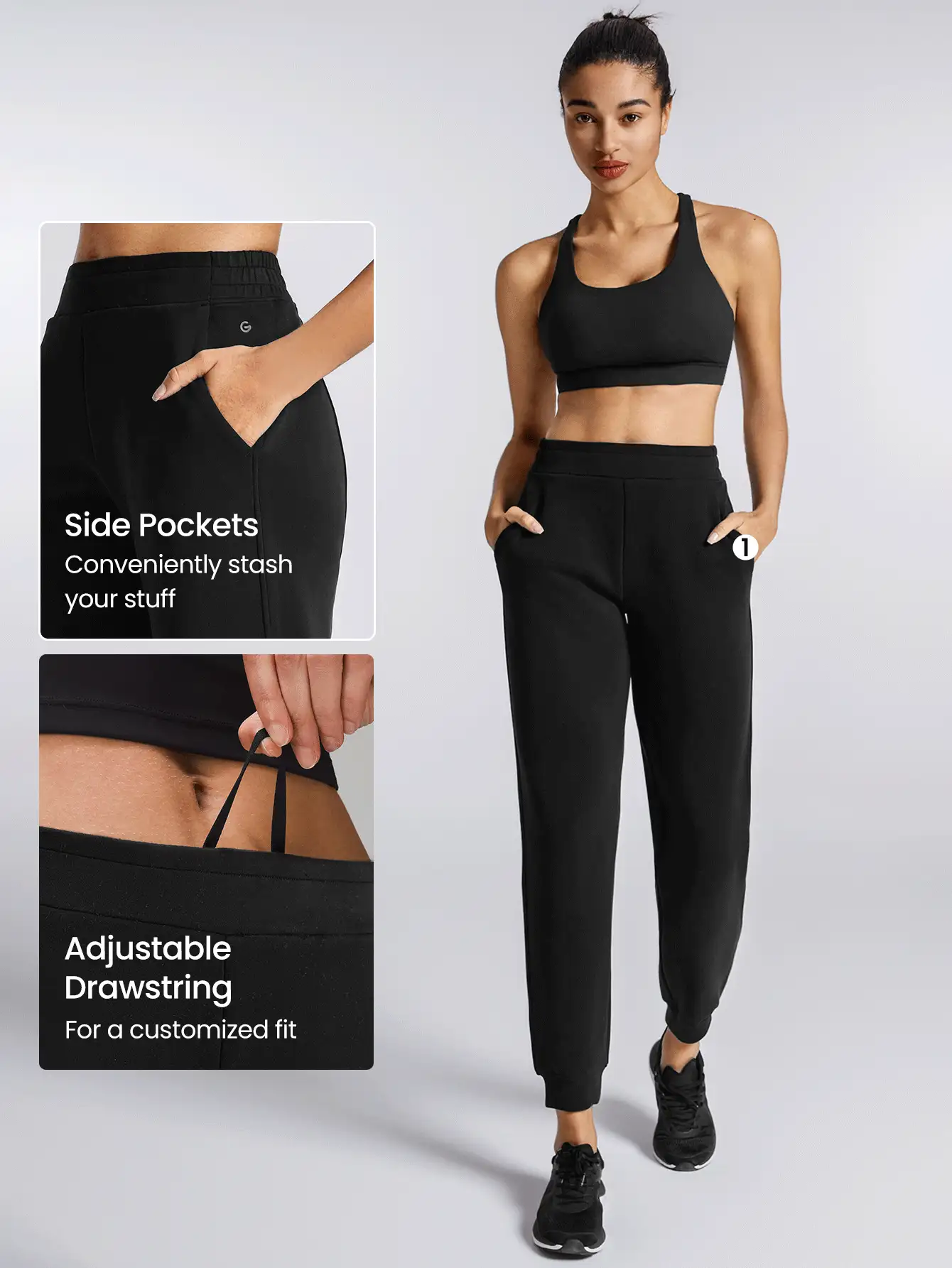 GLOWMODE Joggers De Bolsillo Con Cordones Ajustables De Modal Para Descansar Diariamente