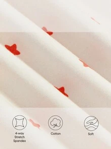 Baby Mädchen kuschelige Pyjama-Set, Cartoon bedruckter farbversetzter Rundhalsausschnitt Pullover-Top mit Fußhose, 4 teile/Set