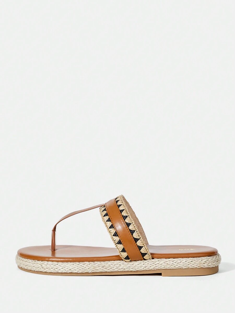 Styleloop 女士平底涼鞋 - 棕色 - 查看 1