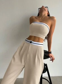 SHEIN EZwear Kleurblok Casual Tweedelig Sets