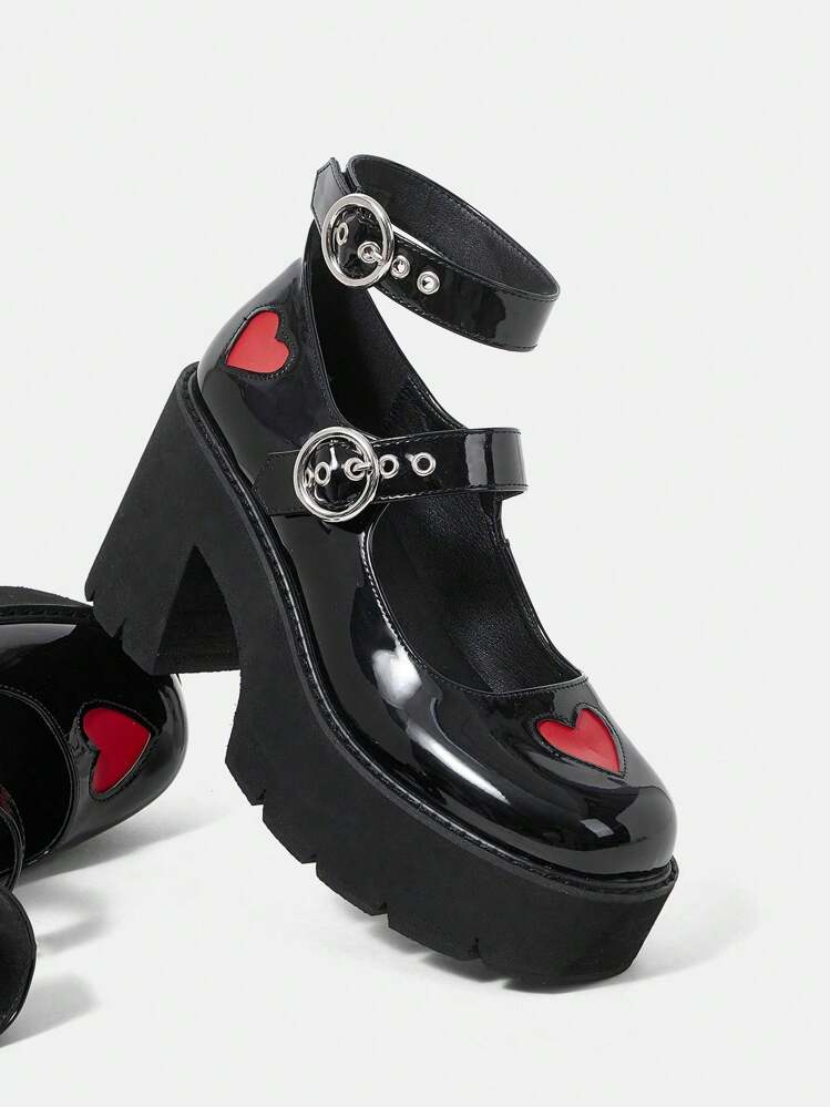 SHEIN ICON Women S Sexy Fashionable Heart Detail Platform Shoes SHEIN USA