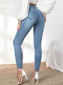 SHEIN Privé 修身休閒牛仔褲