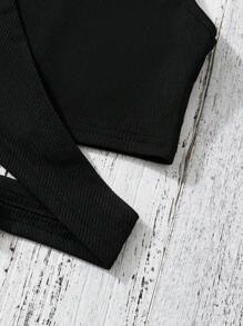 Sparklyn Tween Girl Cut Out Tank Top & Splash Ink Print Pants - Multicolor - View 4