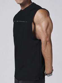 Manfinity Sport Corelite Men's Letter Printed Sports Tank Top Workout Tops