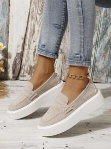 女鞋時尚大碼平底鞋,帶有楔跟和厚底,泵鞋款式