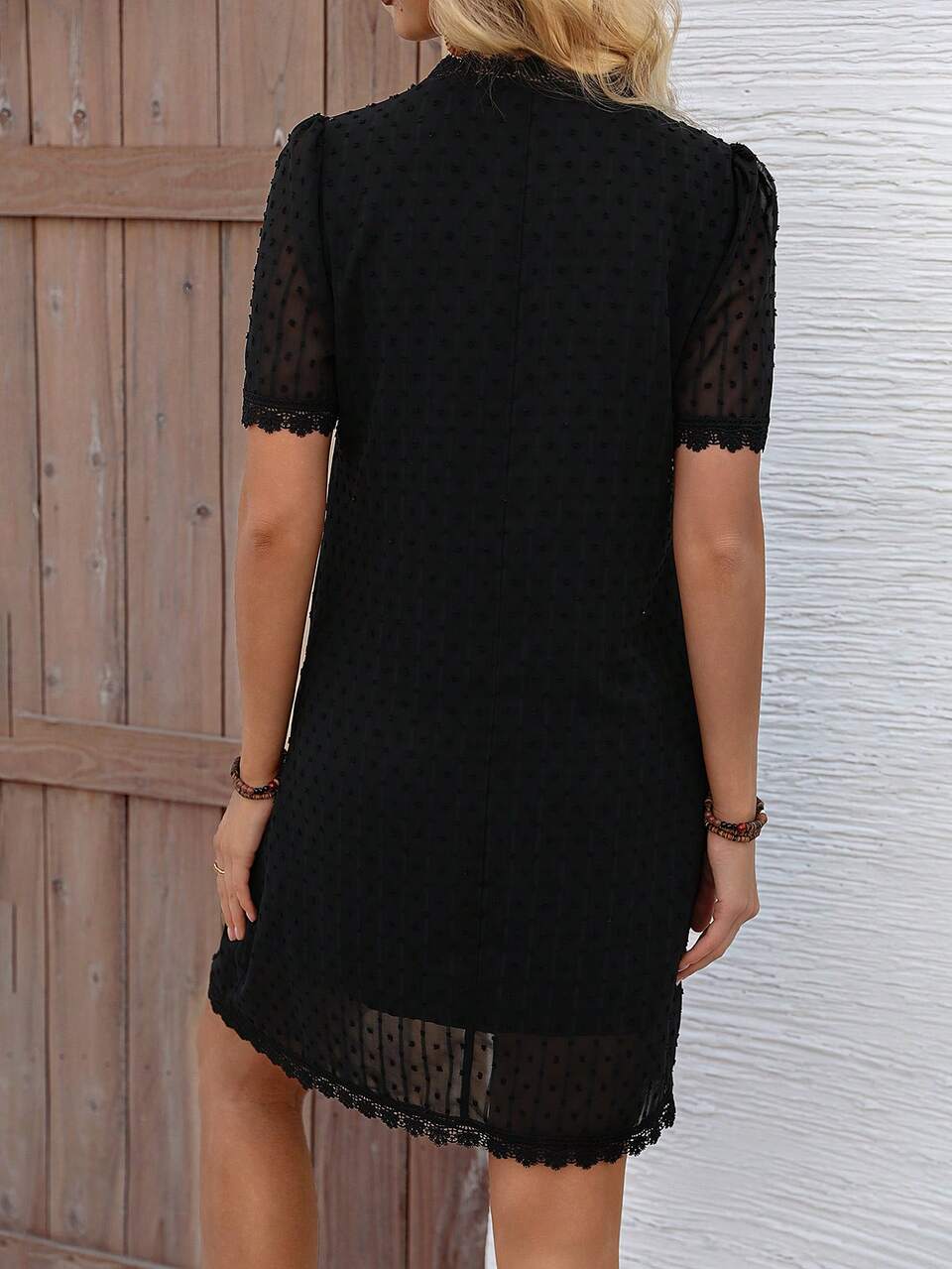 Women's Puff Sleeve Straight Dress