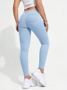 Flexra Women's Skinny Fit Jeans - Light Wash - View 3