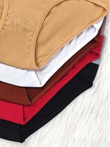 5pcs/Set Women's Colorblock Bikini Briefs - Multicolor - View 6