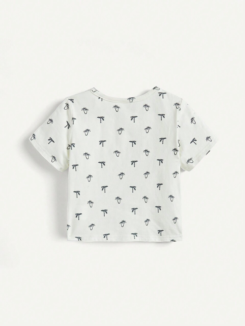 Baby Boy Cartoon Animal Pattern Short Sleeve Pullover T-Shirt 2pcs/Set