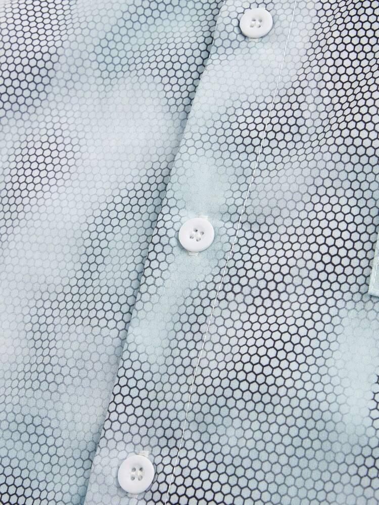 Men'S Plus Size Tie Dye Short Sleeve Shirt