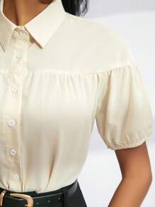 Aveloria Blusa Feminina Bolha Manga Curta