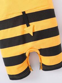 SHEIN 寶寶男宝黃色蜜蜂造型可愛睡衣 - 黃色 - 查看 6