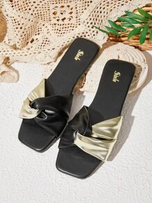 SheIn VCAY 女士拖鞋 - 黑色 - 查看 1