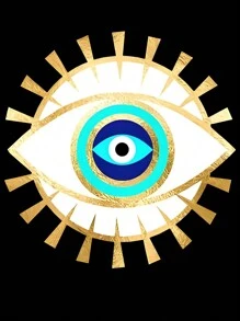 Calvaya Của phụ nữ Kích thước lớn Lông mi In Ngắn tay Áo thun - màu đen - Xem 3