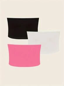 BamGleam Ladies' Solid Tube Top - Pink - View 2