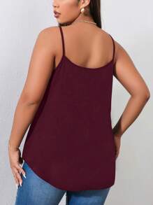 EMERY ROSE Women'S Plus Size Solid Color Camisole For Summer - Purple - View 2