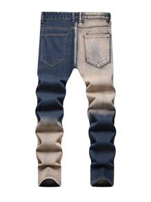 Zweifarbig verwaschene Slim-Fit Jeans für Jungs im Teenageralter