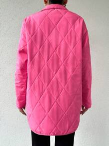 RueChic 素色前紐扣絎縫外套