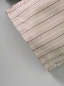 青少年男孩紳士三件套，白色短袖襯衫配領結，條紋單排扣馬甲，短褲-適合生日、派對、表演、婚禮和節日 - 彩色 - 查看 6