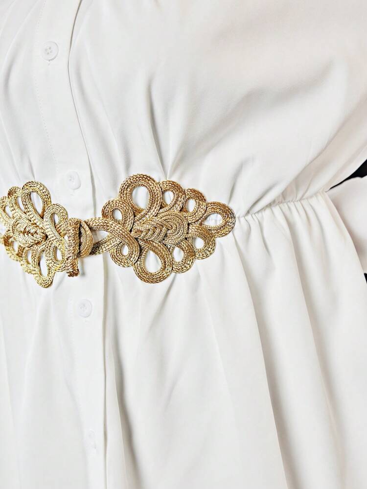 Women'S Embroidered Pleated Shirt