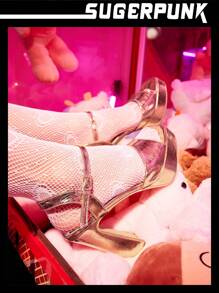 Sugerpunk Y2K Champagne Color Thick Sole Thick Heel Women'S High Heel Sandals Summer - Champagne - View 3