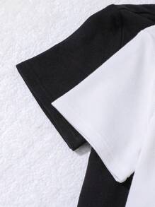 SHEIN Boys' Polo Shirt With Color Block Buttons And Weave Trim Decoration - Multicolor - View 4