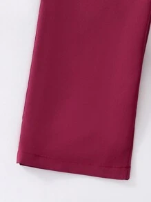 Tween Girls' Short Cap Sleeve Round Neck Jumpsuit - Rose Red - View 4