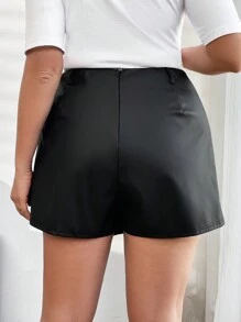 SHEIN Clasi 女款大尺碼淨色裙褲