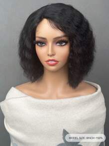 Bên Phần Tóc giả tóc người Ren Ngắn Làm thẳng tóc quăn Bob Tóc giả Glueless Làm bằng máy Chân tóc tự nhiên Với Mái Tóc Em Bé 100% Con người Tóc giả - SNatural - Xem 2