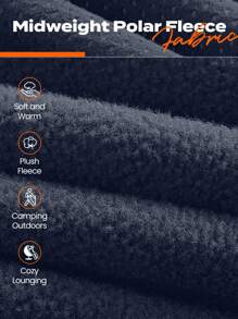 GLOWMODE Polar Fleece Go Beyond Chaqueta Con Capucha Relajada Con Bolsillo, Cómoda Y Cálida - Dark Blue - Ver 3