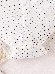 Souflis Souflis 嬰兒男孩圓點印花背帶連體衣和長褲紳士套裝