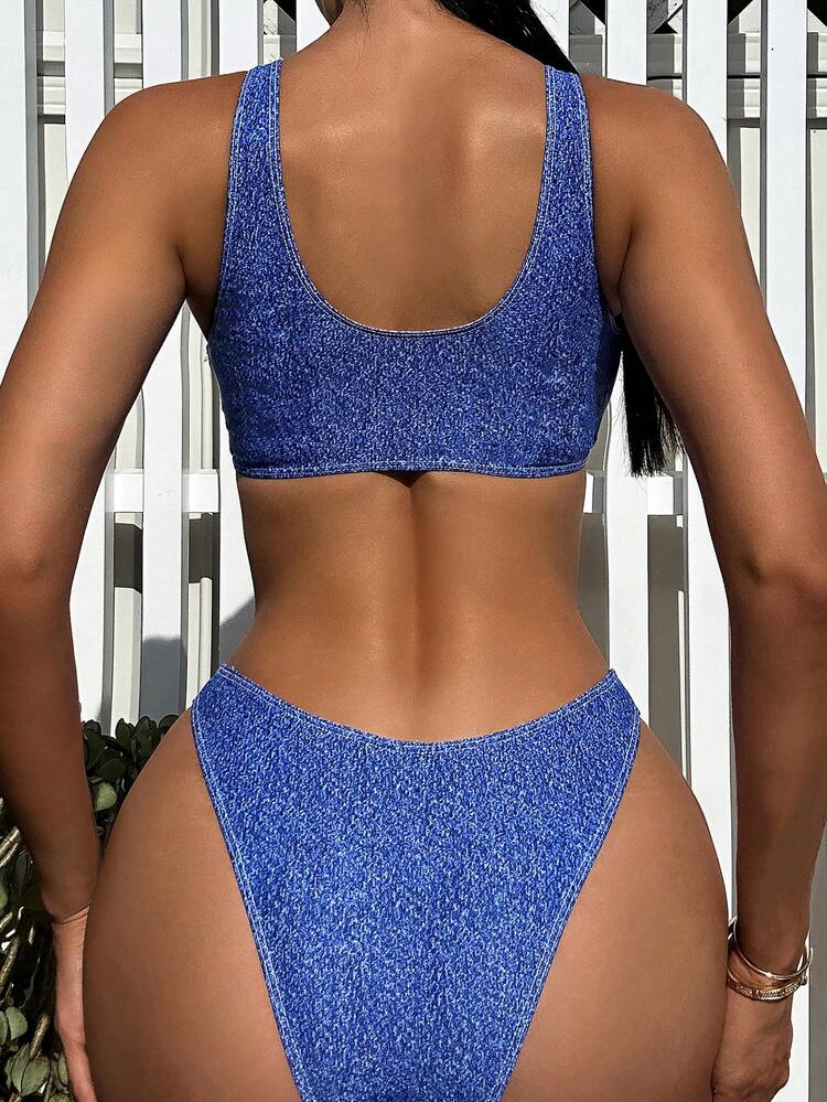 Solid Color Bikini Set Carnival Summer Beach