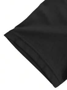 Manfinity Homme Men Half Placket Zipper Color Block Short Sleeve Vintage Golf Collared Polo Shirt, For Daddy