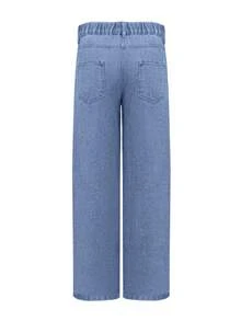 Jeans Impresos Con Mariposas Para Adolescentes - Azul - Ver 2