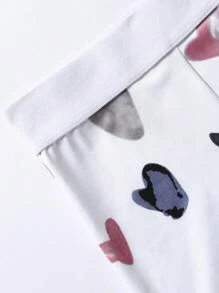 Men'S Heart Print Boxer Shorts - White - View 8