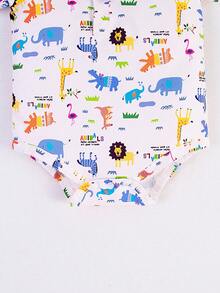 Em bé Con trai Đẹp trai Quý ông Phong cách Ngắn tay Romper Với Cổ áo sơ mi Và Dây treo Dài Quần 2 Miếng Bộ , Mùa xuân/Mùa hè - Nhiều màu - Xem 5