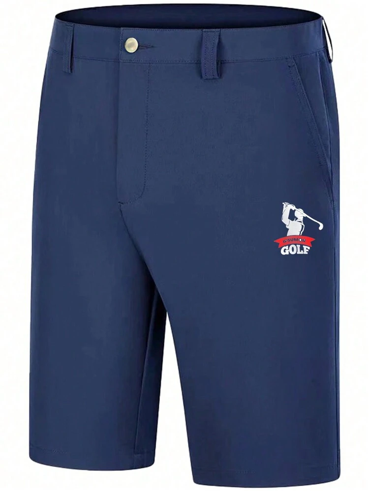 Men's Printed Sport Shorts With Diagonal Pockets Sweat Pants