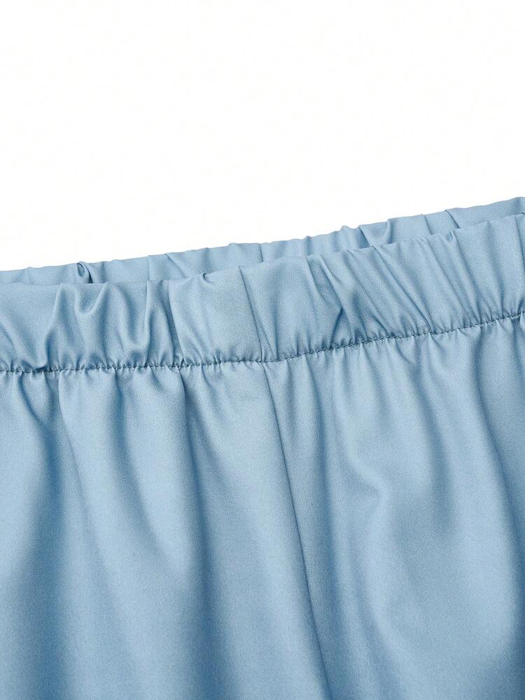 Plus Size Women'S Floral Printed Long Sleeve Top And Pants Set