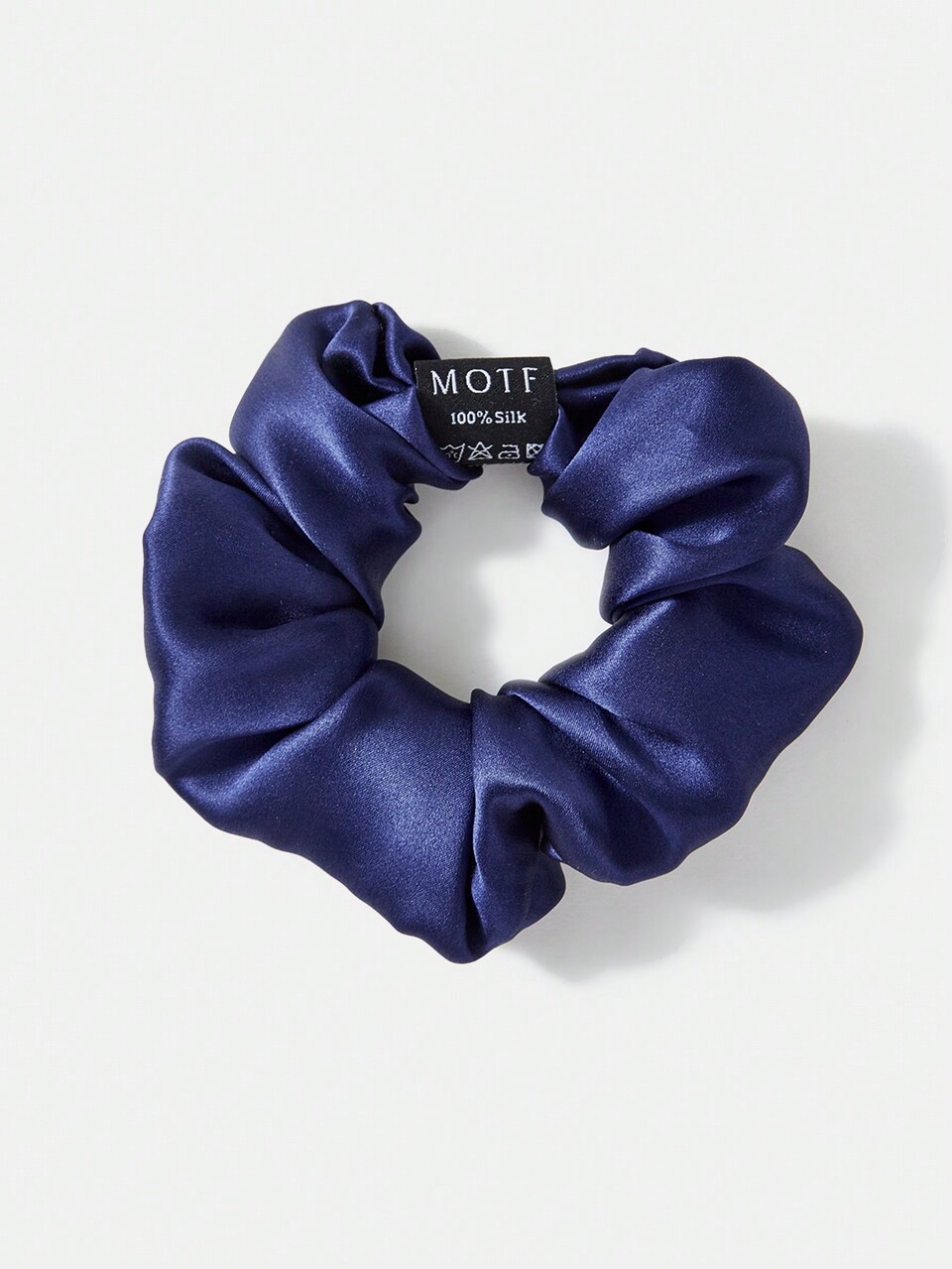 BLUE 5CM SILK HAIR SCRUNCHIE ELEGANT