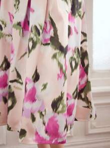 MOTF PREMIUM 手編女士花卉印花折褶裙