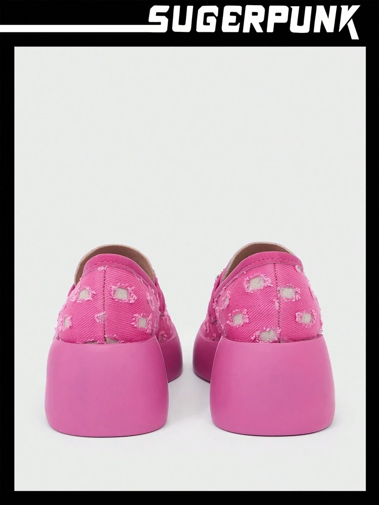 Y2K Women's Pink Hollow Out Shoes Pink Shoes Valentines