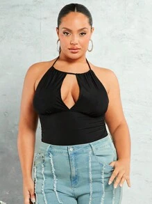 SHEIN BAE Summer Clothes Spring Break Cheap Clothes Backless - Black - View 3