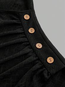 SHEIN Frenchy Women'S Solid Color Hollow Out Embroidery Wrap Tank Top For Summer - Multicolor - View 7
