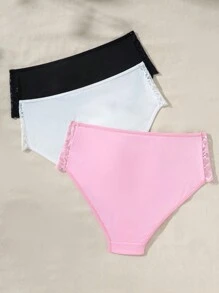 SHEIN 3 Peças Renda Painel Triângulo Calcinha Lingerie