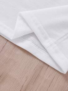 SHEIN Summer,Holiday,Traveler Young Boy's Simple & Comfortable Letter Printed Casual 2pcs T-Shirt Set For Summer